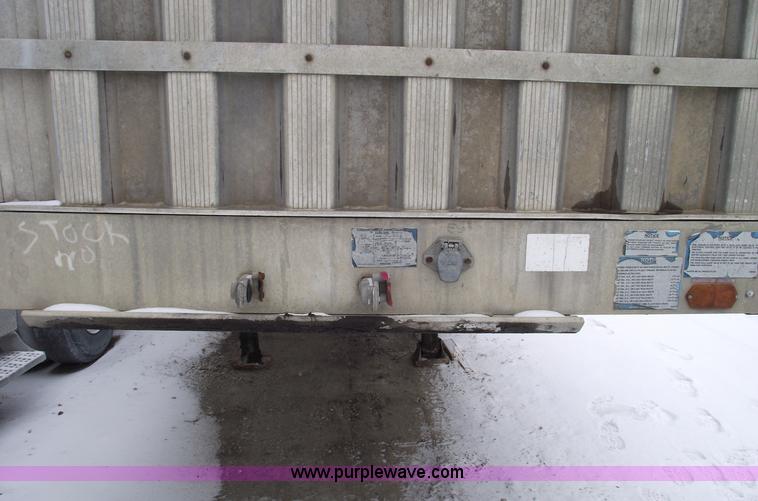 image for item 5459 1988 Raven 45' spread axle aluminum flatbed trailer