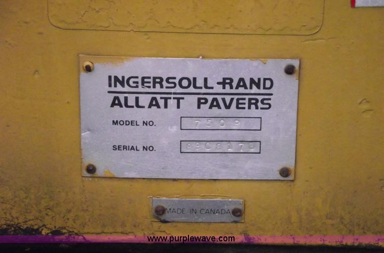 image for item 5753 Ingersoll Rand 750P Allatt Paver