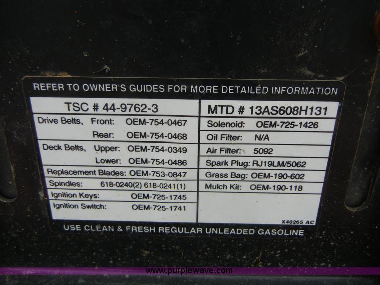 image for item 2032 Huskee lawn mower