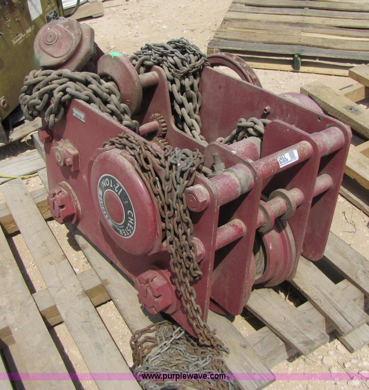 image for item 3482 Chester-Zephyr 12 ton chain hoist