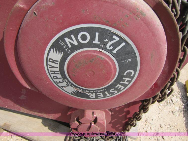 image for item 3482 Chester-Zephyr 12 ton chain hoist