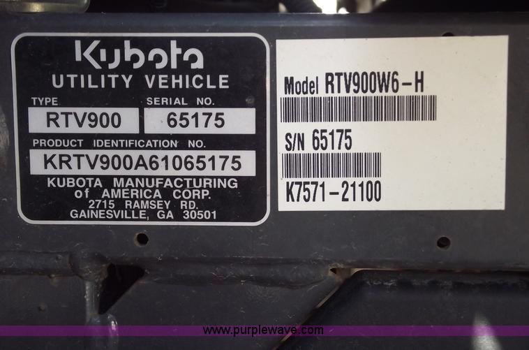 image for item 5367 2007 Kubota RTV900 utility vehicle