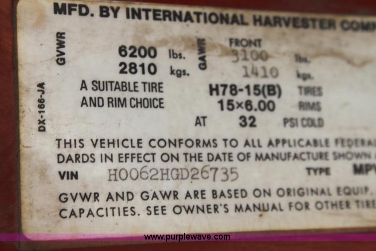 image for item 6080 1978 International Scout Rally SUV