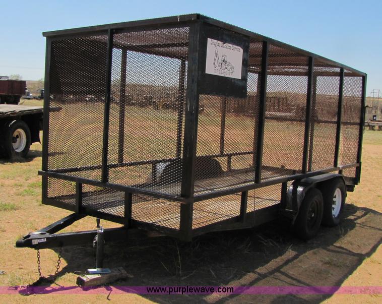 image for item 3445 16' enclosed mesh trailer