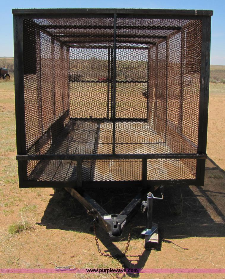 image for item 3445 16' enclosed mesh trailer