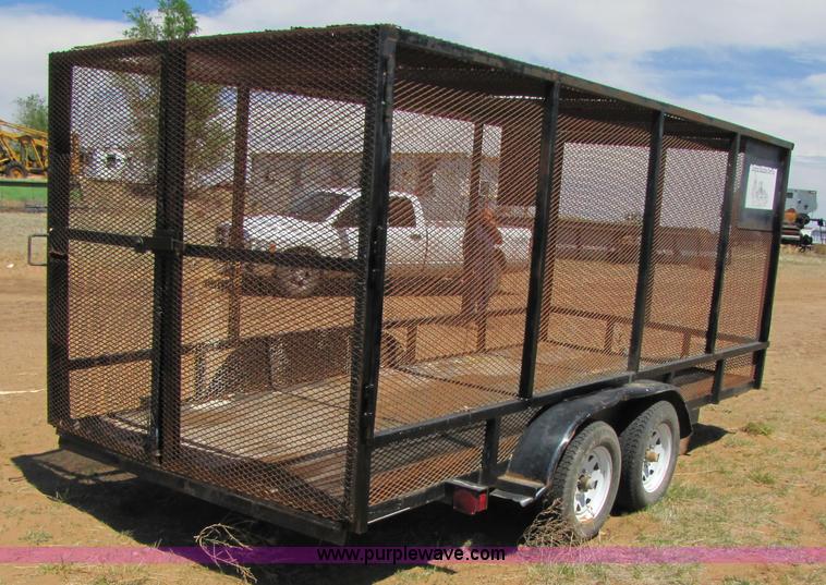 image for item 3445 16' enclosed mesh trailer