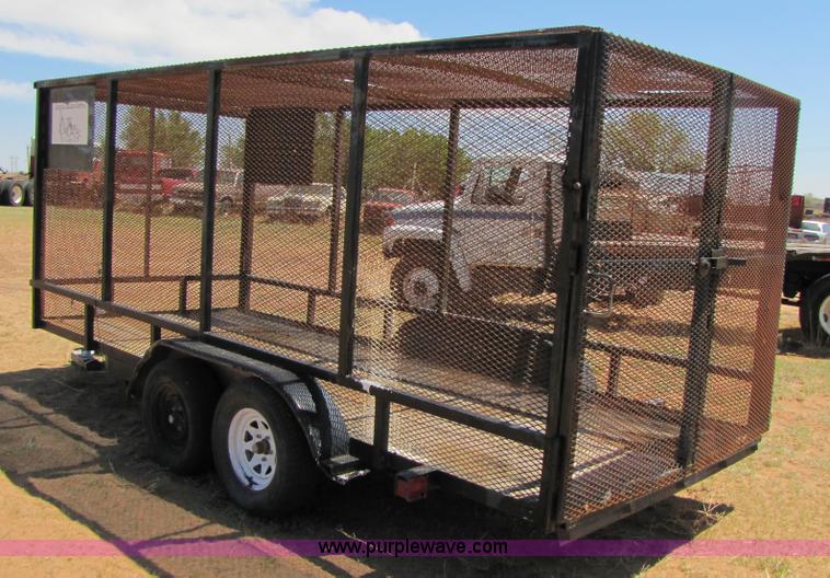 image for item 3445 16' enclosed mesh trailer