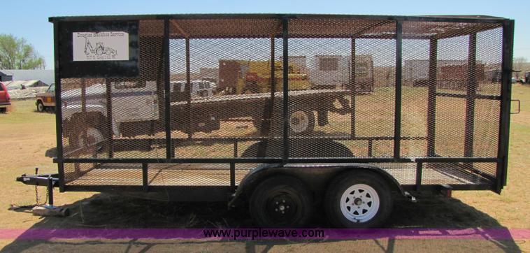 image for item 3445 16' enclosed mesh trailer