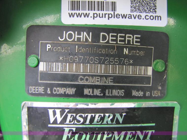 image for item 3493 2008 John Deere 9770 STS combine