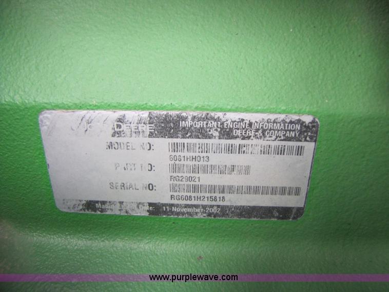 image for item 3503 2003 John Deere 9650 STS combine