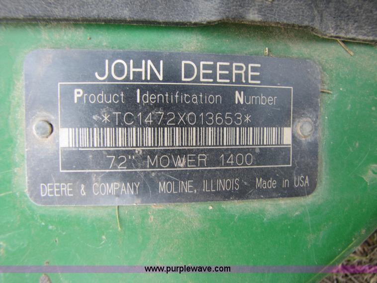 image for item 3550 2002 John Deere 1420 front deck mower