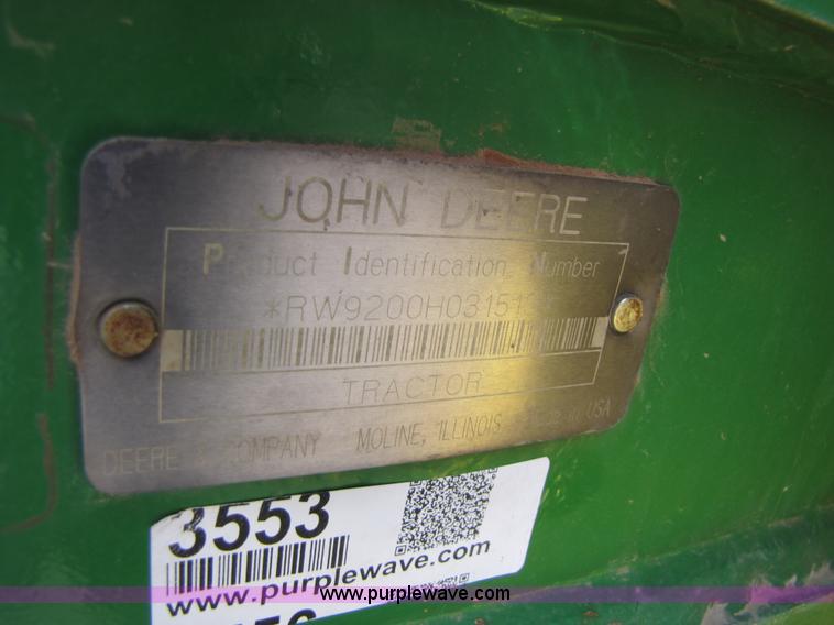 image for item 3553 2002 John Deere 9200 4WD tractor