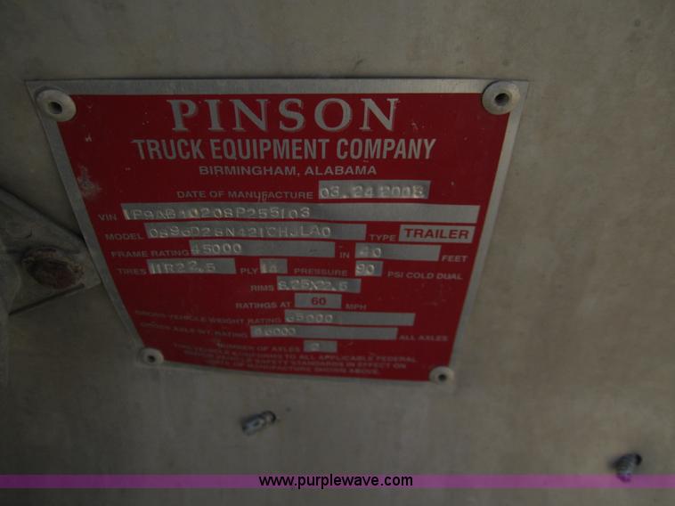 image for item 6471 2008 Pinson feed trailer