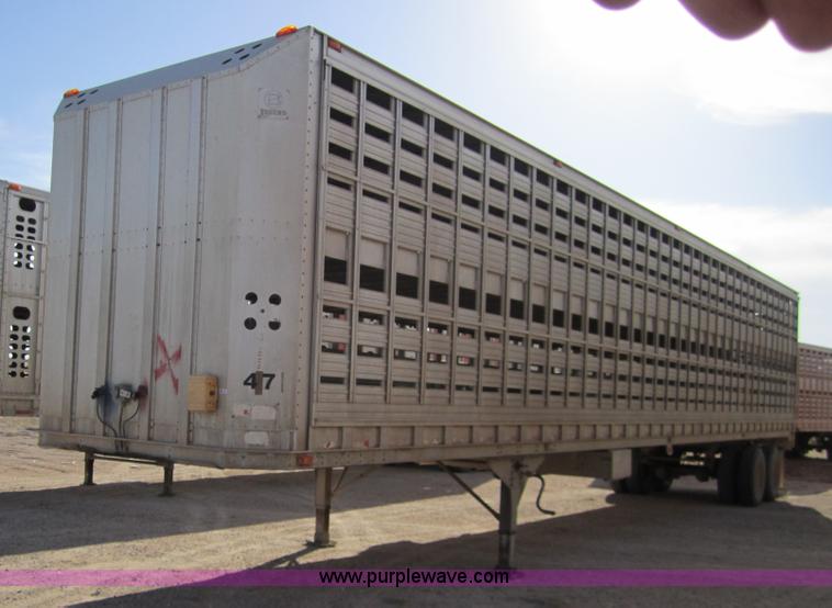 image for item 6480 1995 Barrett 53' straight deck hog trailer