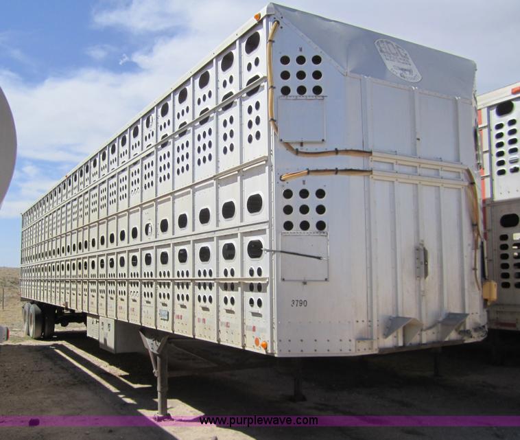 image for item 6483 1997 Merritt 53' straight deck hog trailer