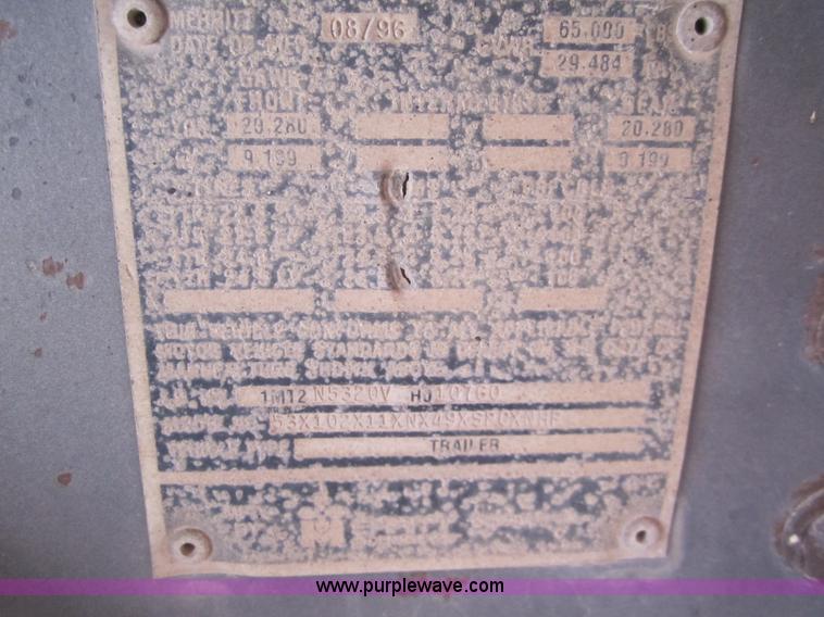 image for item 6483 1997 Merritt 53' straight deck hog trailer