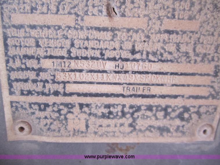 image for item 6483 1997 Merritt 53' straight deck hog trailer