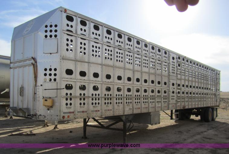 image for item 6483 1997 Merritt 53' straight deck hog trailer