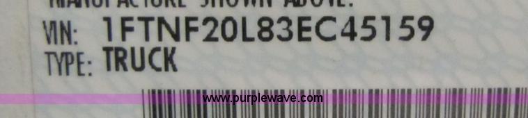 image for item 8545 2003 Ford F250 XL pickup truck