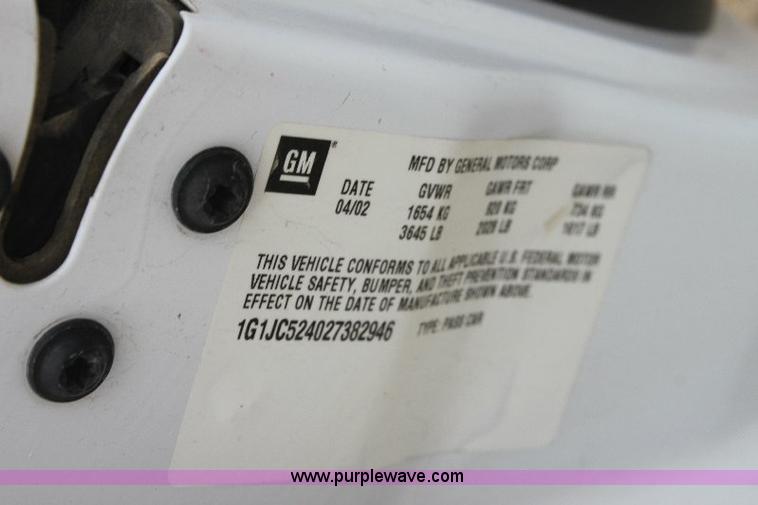 image for item 6103 2002 Chevrolet Cavalier