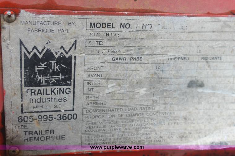 image for item 6320 1991 Trail King TKT24 trailer