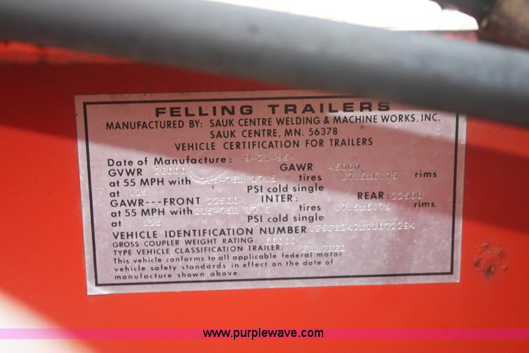 image for item 6321 1996 Felling FS-24 trailer