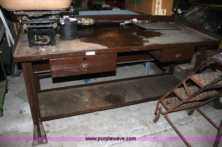 image for item 6351 6' steel work bench with drawer