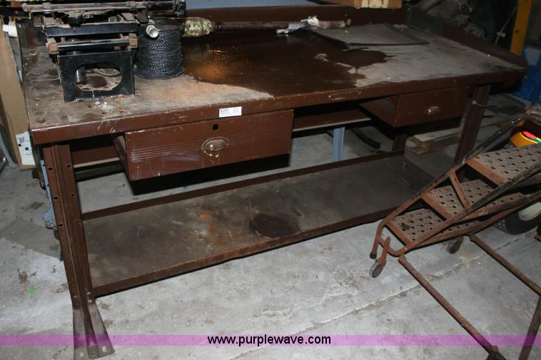 image for item 6351 6' steel work bench with drawer