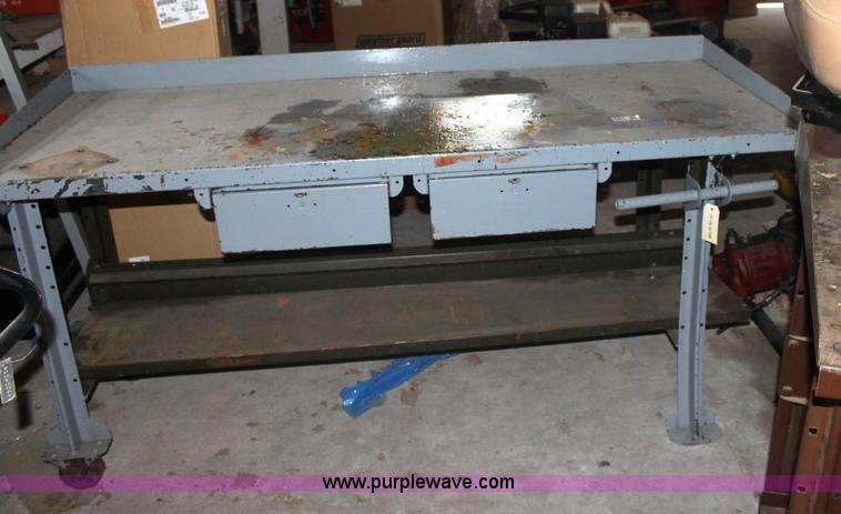 image for item 6352 6' steel work bench with drawer