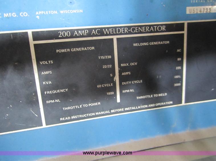 image for item 6432 1969 Miller 200 amp welder/generator