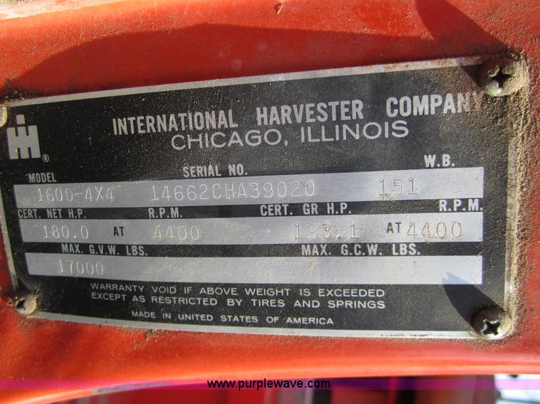 image for item 6440 1973 International Loadstar 1600 truck with core drill attachment