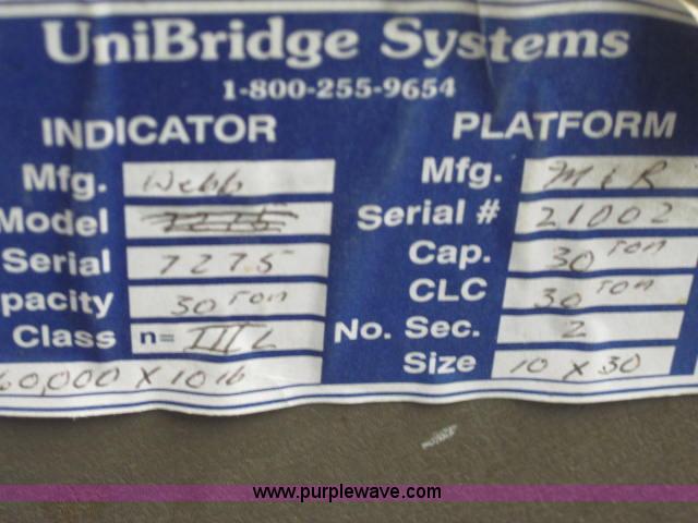 image for item 1972 Webb 30 ton scale