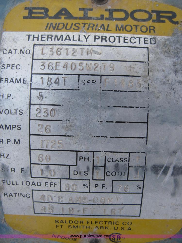 image for item 2020 Grain leg electric motor