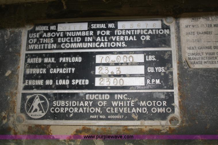 image for item 4870 Euclid 201TD dump truck