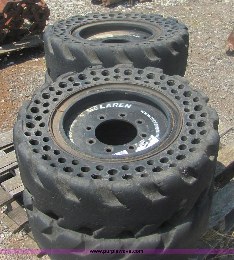 (4) 10.0016 skid loader tires and wheels in Mayfield, KS Item 6944