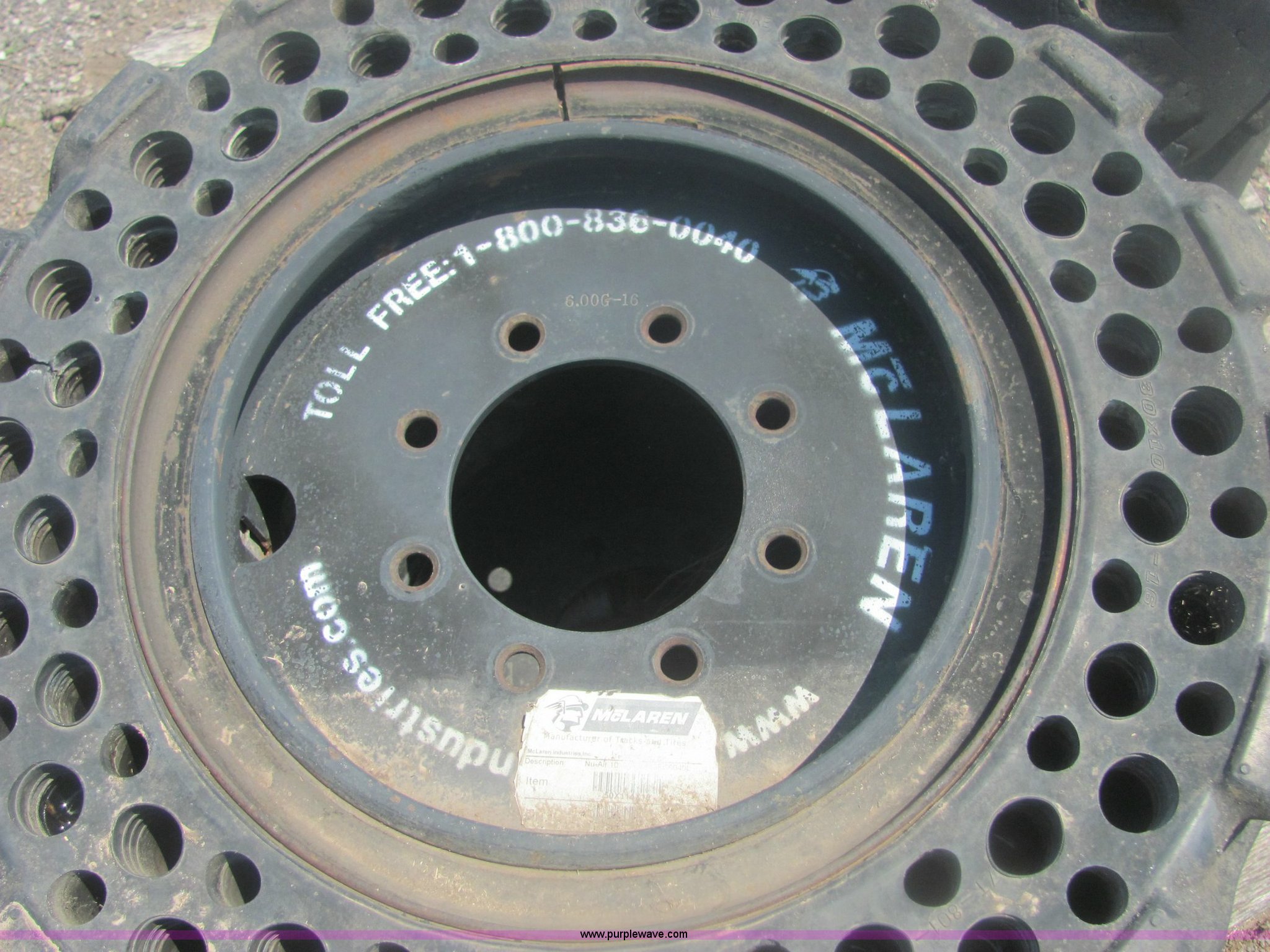 (4) 10.0016 skid loader tires and wheels in Mayfield, KS Item 6944