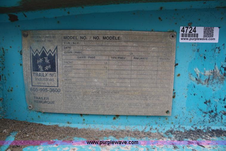 image for item 4724 1992 Trail King lowboy trailer