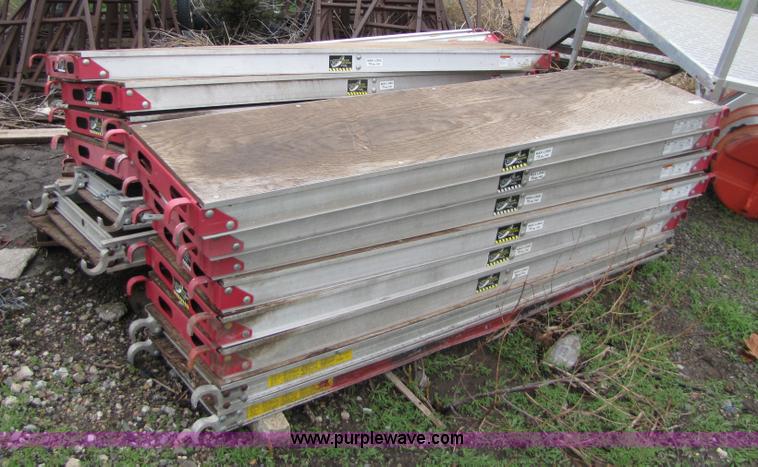 image for item 2465 (15) aluminum frame scaffold plank