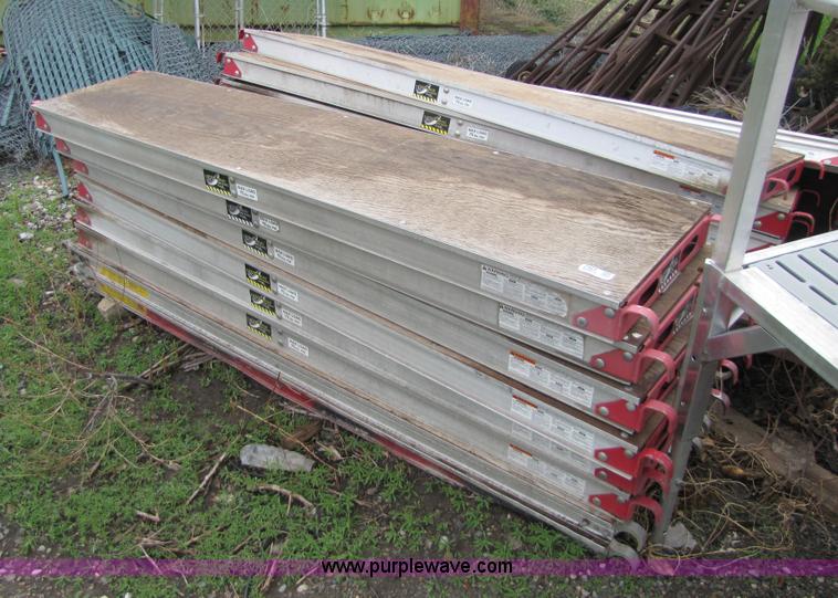 image for item 2465 (15) aluminum frame scaffold plank