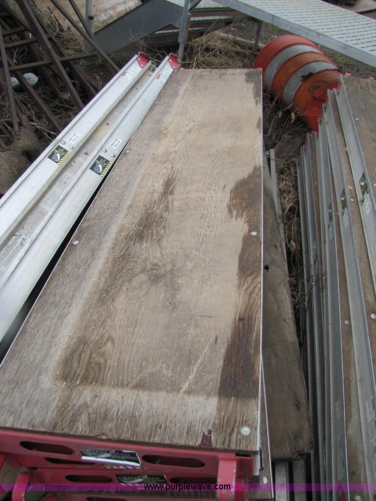 image for item 2465 (15) aluminum frame scaffold plank