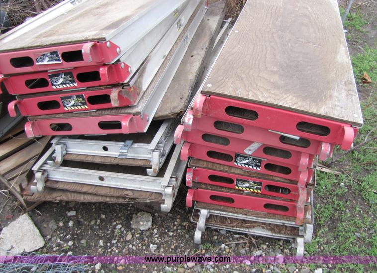 image for item 2465 (15) aluminum frame scaffold plank