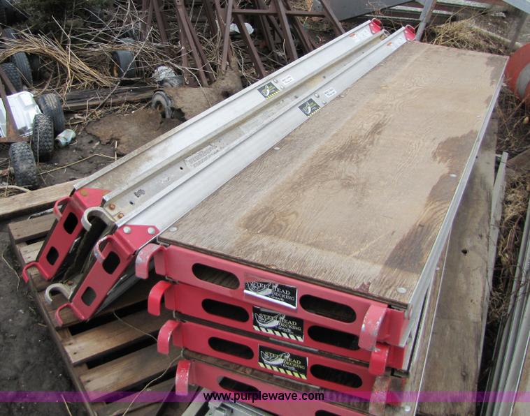 image for item 2465 (15) aluminum frame scaffold plank