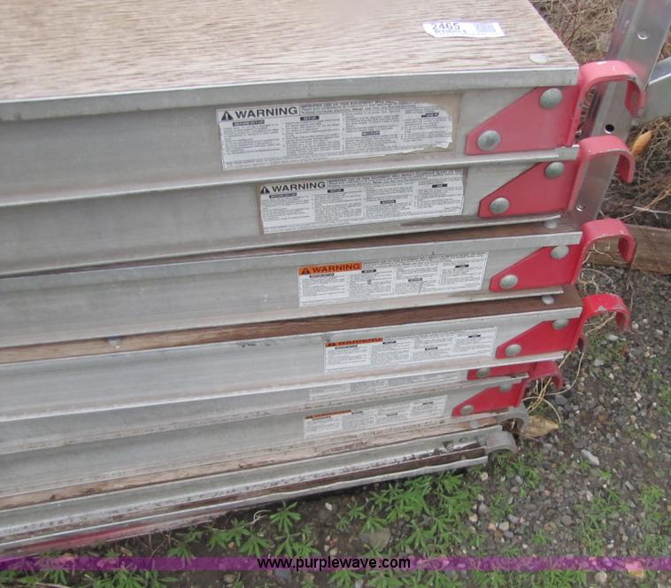 image for item 2465 (15) aluminum frame scaffold plank