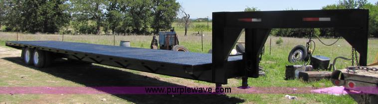 image for item 3440 2006 shop built 40' goose neck trailer
