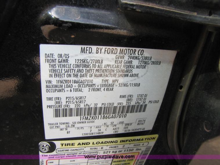 image for item 3444 2006 Ford Freestyle SE SUV