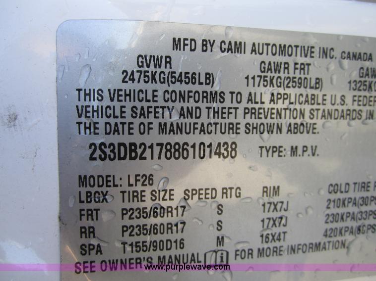 image for item 3682 2008 Suzuki XL7 Premium