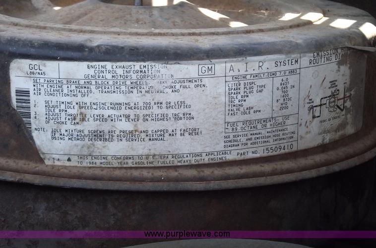 image for item 5363 1984 GMC Topkick C6000 Sierra two ton box truck