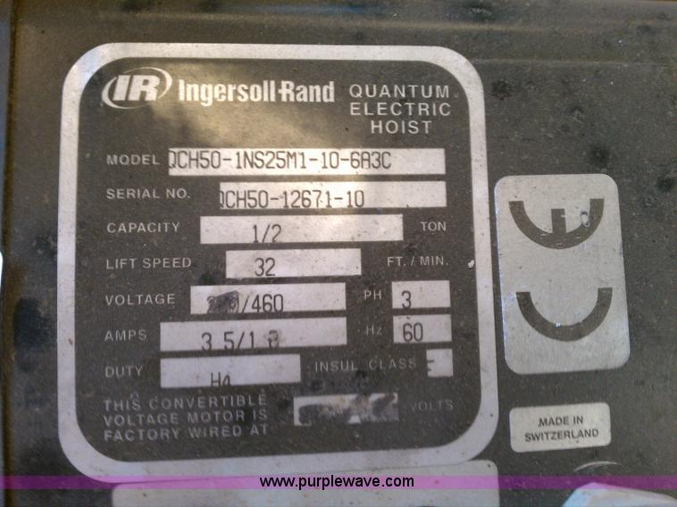 image for item 5493 Hoist and I-beam roller