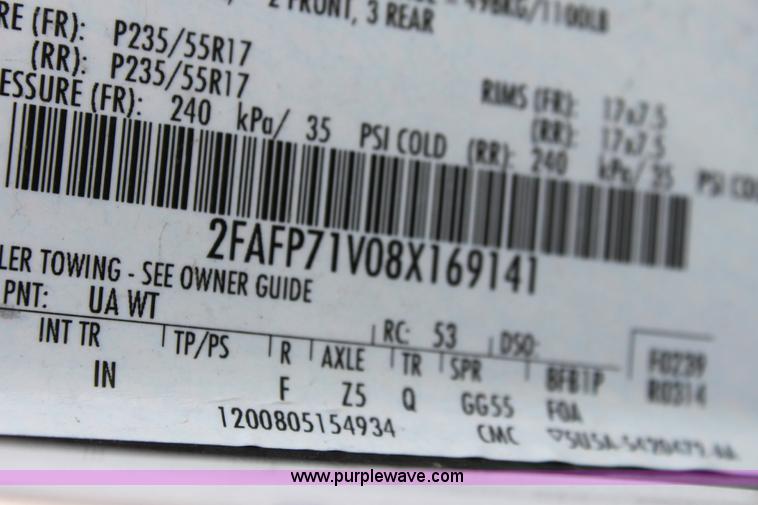 image for item 6376 2008 Ford Crown Victoria Police Interceptor