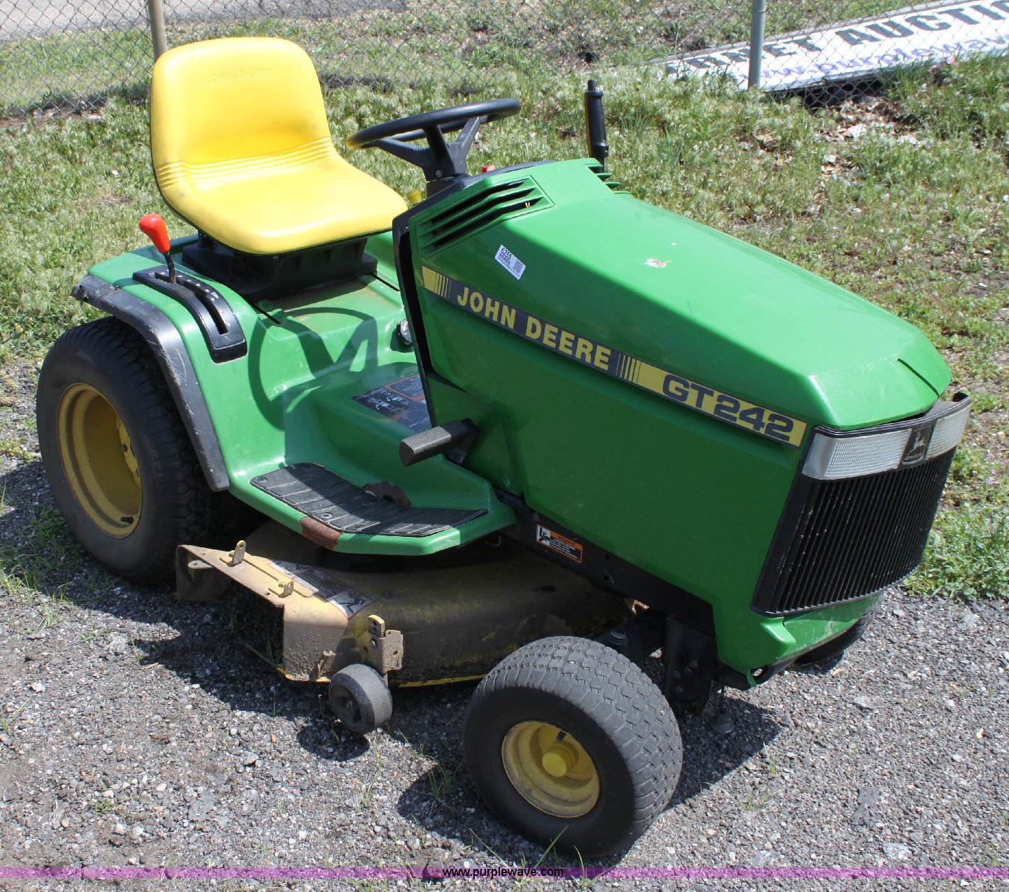 John Deere GT242 riding lawn mower in Wichita, KS Item 6255 sold